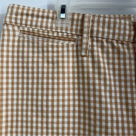 Madewell Tan Checkered Wide Leg Pants - Picture 3 of 12